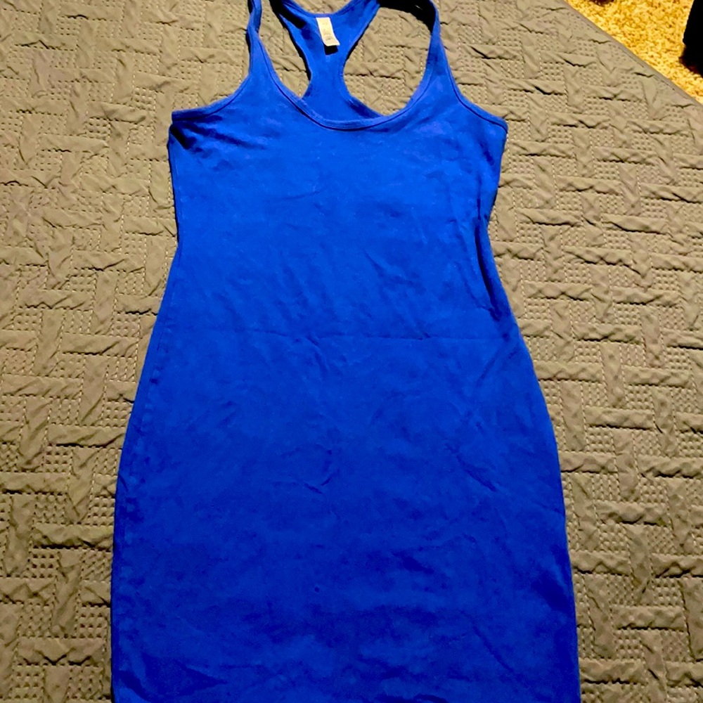 Fitted Royal Blue Razor Back Mini Dress